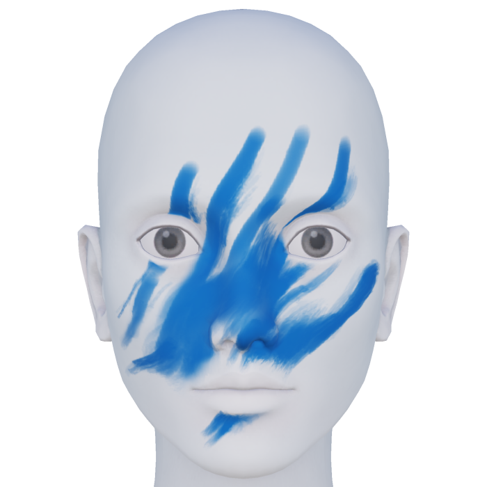 Blue Warrior Hand Print