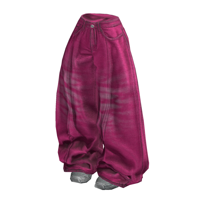 Hot Pink Baggy Y2K Skatecore Jeans