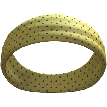 YELLOW POLKA DOT ELASTIC HEADBAND Roblox item