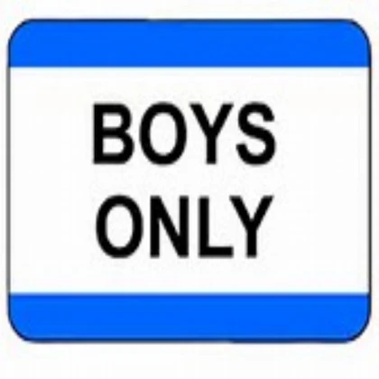 boys only sign
