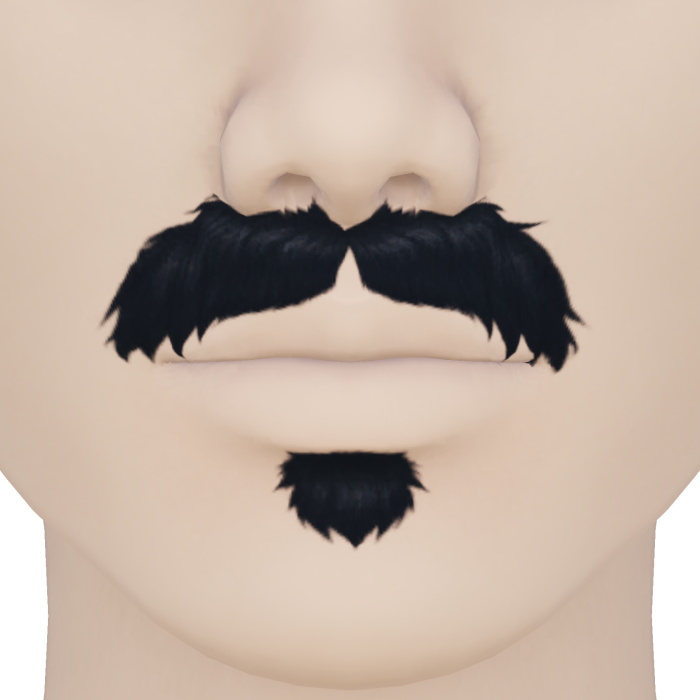Bushy Black Mustache