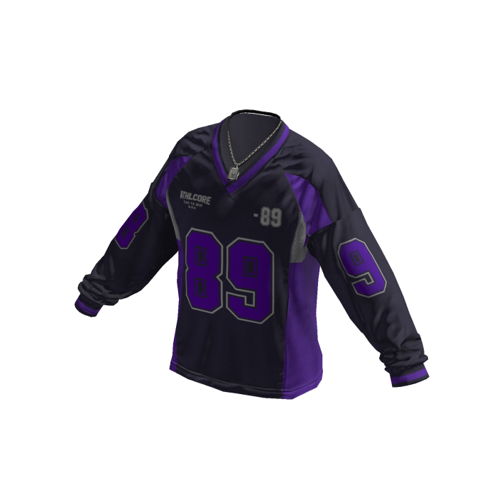 Y2K Blokecore 89 Jersey w/ Chain (Purple)