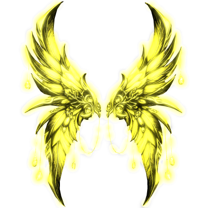 Glowing Butterfly Wings (Emissive) - Yellow Gold Roblox item