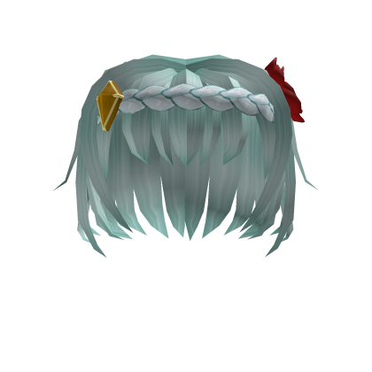 Cute Teal Artsy Girl Hair Roblox item