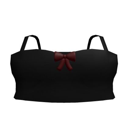 Cute Black Ruffled Bow Top Roblox item