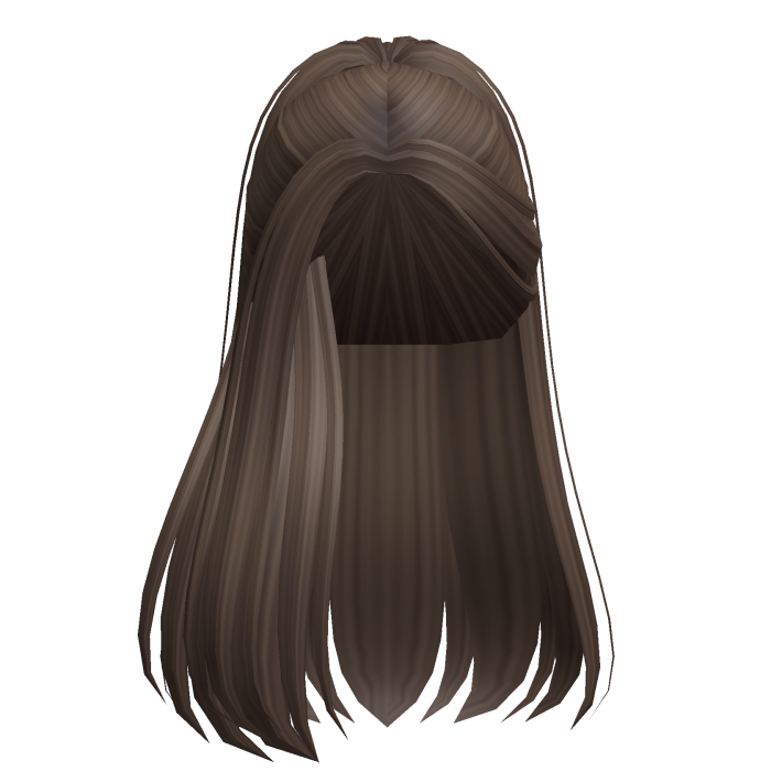Elegant Model Side Part Ponytail (Brown)