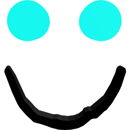 Cyan Glowing Eyes (Drawn Smile) Roblox item