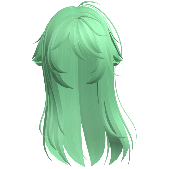 Green Shy Moe Cat Girl Windy Whispy Hair