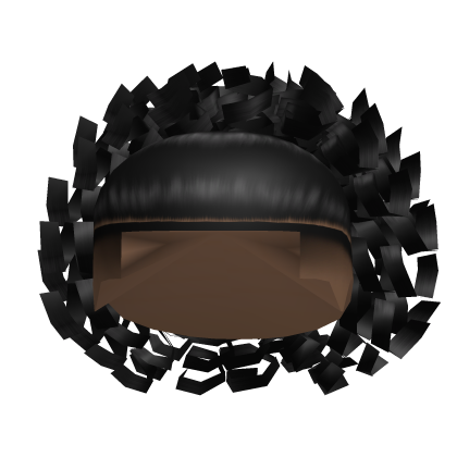 Black Fluffy Curly Man Bun Roblox item
