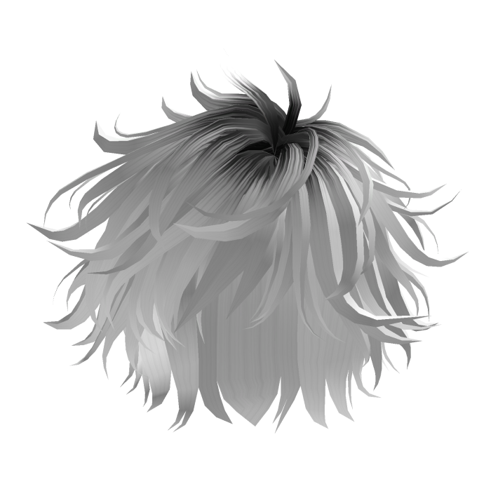 Black & White Messy Anime Hair