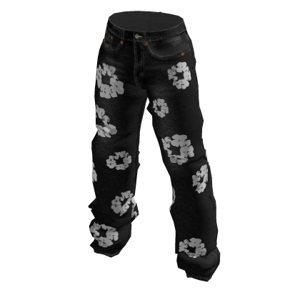 Cotton Tears Print Jeans thumbnail