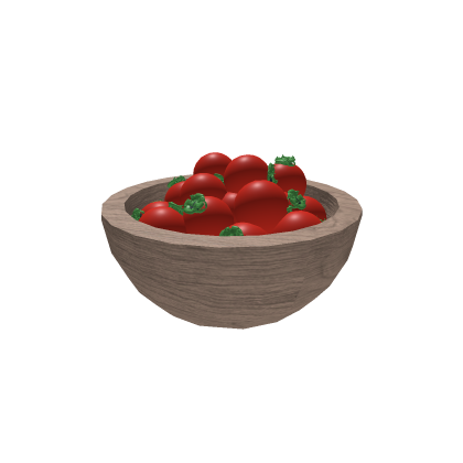 Cherry Tomatoes In Wood Bowl.