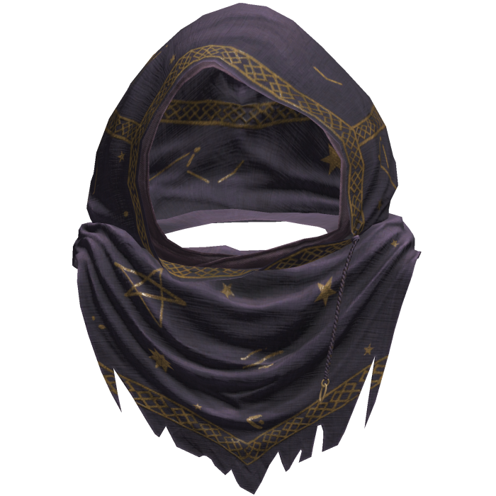 Purple Sorcerer Distressed Rune Hood