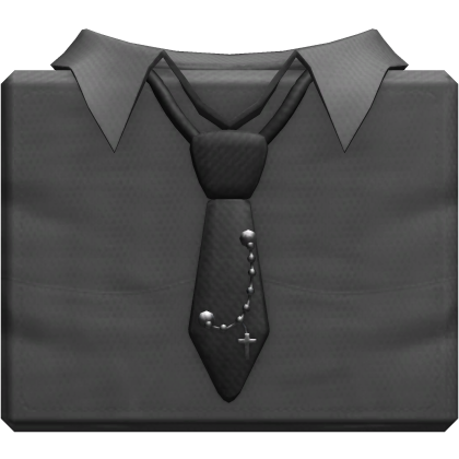Goth Gray Emo Suit Shirt w/ Studded Belt 1.0 Roblox item