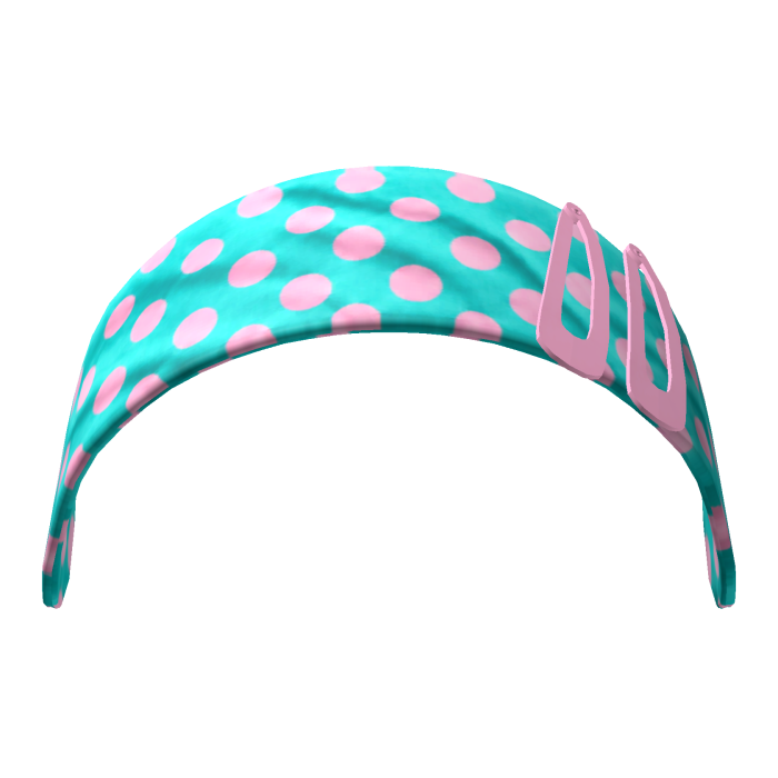 𝓡 |  cyan pink gyaru polka dot headband