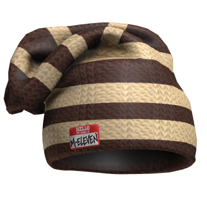 M11! - Oversized Brown Beanie Strips Roblox item