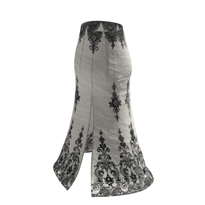 White Gothic Ornate Vintage Flared Pants [PBR]