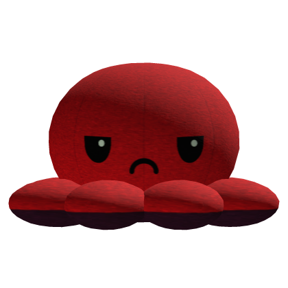 Grumpy Red Octopus Head