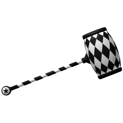 Jester Black and White Hammer Shoulder Roblox item