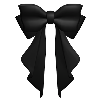 Hair Bow Black Cute Ribbon Head Roblox item
