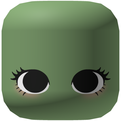 Green Girly Black Cute Chibi Doll Eyes with Lashes