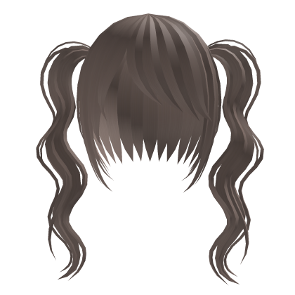 long curled emo pigtails brown