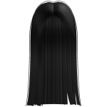 Black Long Straight Girl Hime Hair Hairstyle