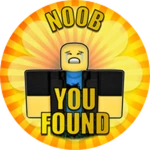 Found Noob! 💛 Roblox badge thumbnail