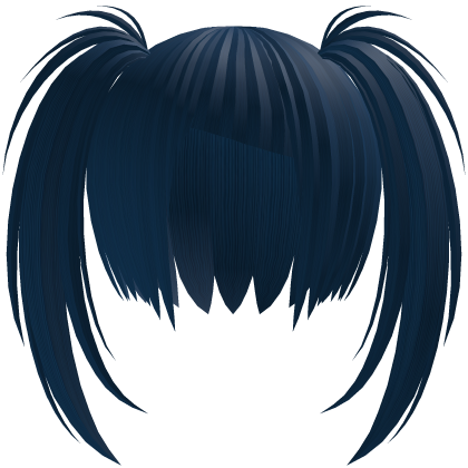 Messy Anime Twintails Dark Blue