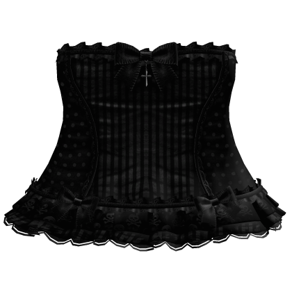 gothic emo black polka dot striped dress w bows