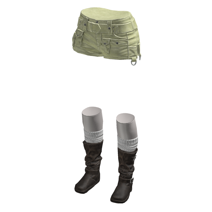Pocket Shorts with Socks (Light Green)