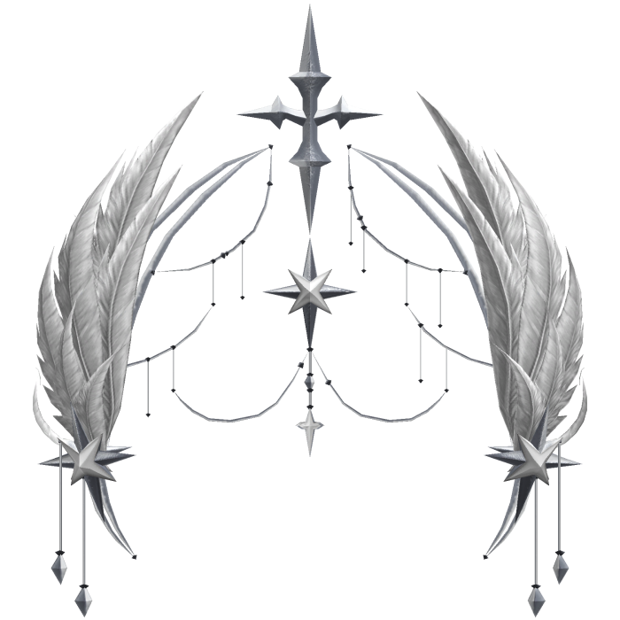 ☁️Celestial Angel Feather Halo White Silver
