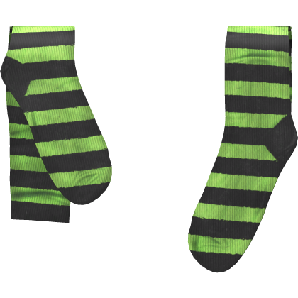 🐸 [blocky] black green y2k emo vkei goth socks