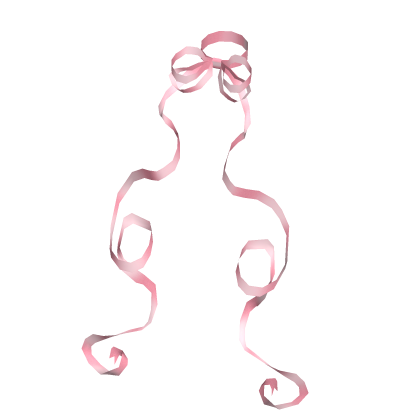 long twirly bow ribbon choker in pink
