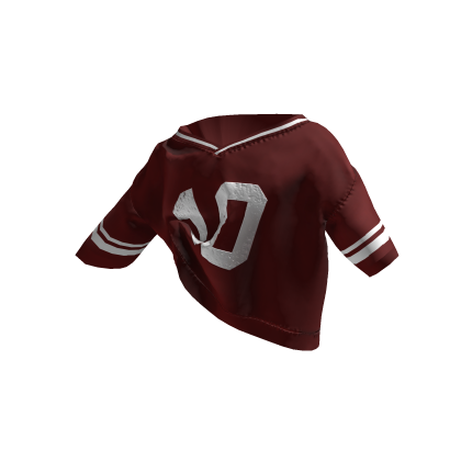 Tucked Baddie Off-Shoulder Oversized Jersey Red