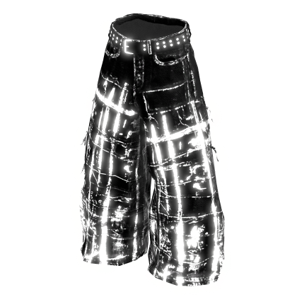 [GLOWING] Black Distressed Painted Jeans