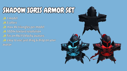 [R15/R6] Shadow igris armor set preview 1