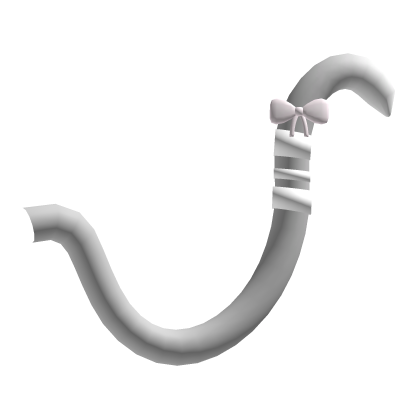 gray pink bow bandaged kitty cat tail cutecore thumbnail