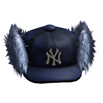 2000s Vintage Blue Trapper Cap w/ Fur Roblox item