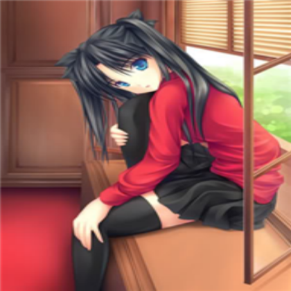 Black haired anime girl Roblox decal