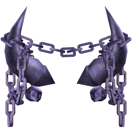 Light Purple Gothic Skull Chained Horns 
