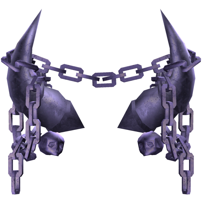 Light Purple Gothic Skull Chained Horns 