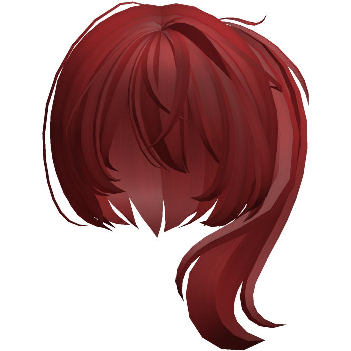 moe vkei emo messy side ponytail red