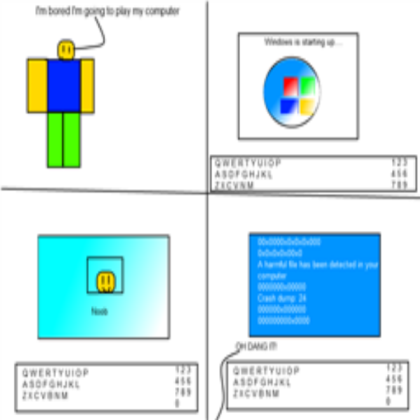 Funny noob comic 4 Roblox decal
