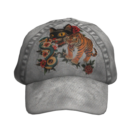 White Design Distressed Cap Roblox item