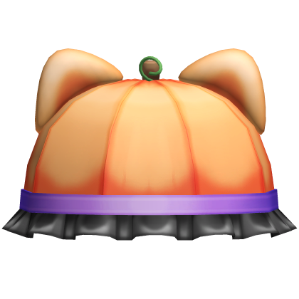 ♡ : cute orange kitty pumpkin bucket hat