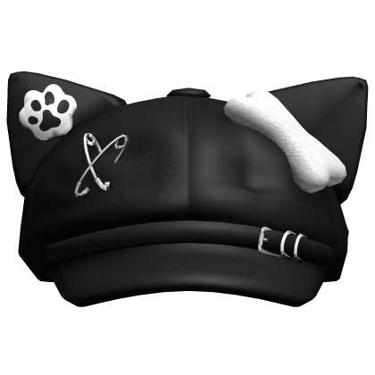 Black Kawaii Cat Beret 