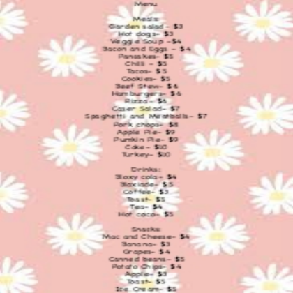 Menu For Bloxburg (updated) Roblox decal