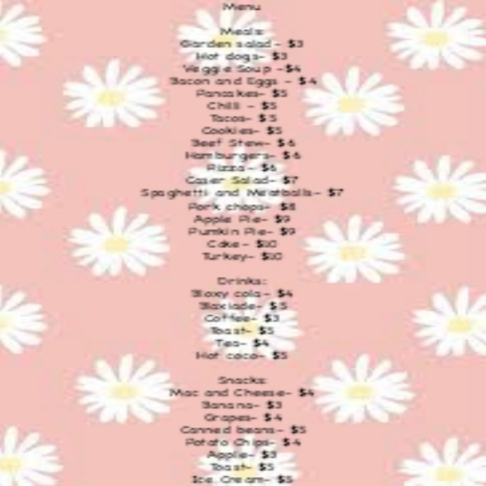 Menu For Bloxburg (updated) Roblox decal