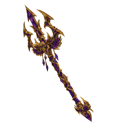Purple Gold Skull Trident Roblox item